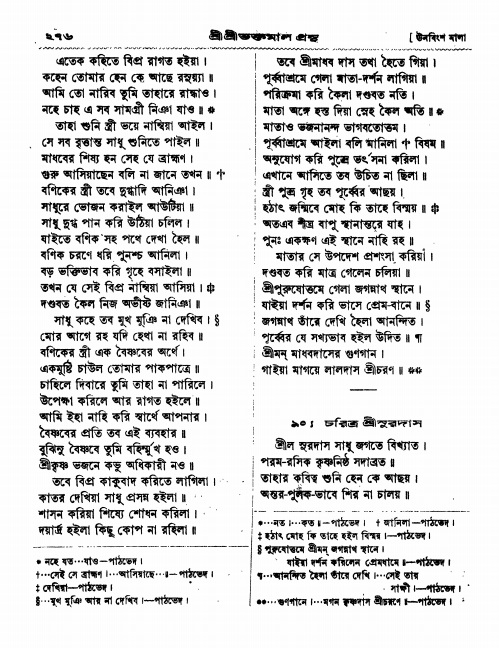  শ্রীশ্রী ভক্তমাল গ্রন্থ পৃষ্ঠা নং- ২৭৬