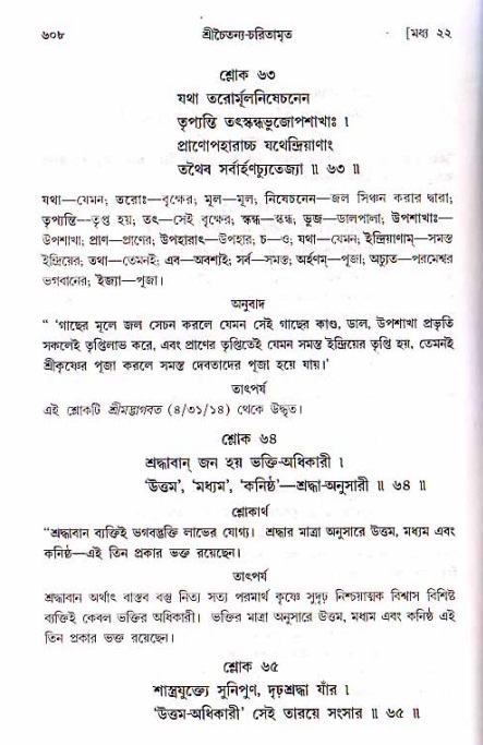শ্রীচৈতন্য চরিতামৃত, মধ্যলীলা ২য় খণ্ড- পৃষ্ঠা নং-৬০৮