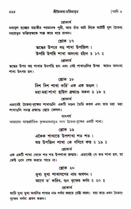 শ্রীচৈতন্য চরিতামৃত, আদিলীলা-  পৃষ্ঠা নং-৫৯৪