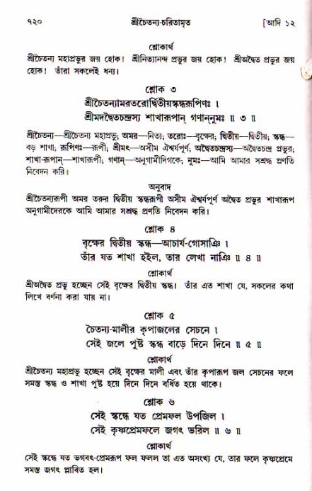 শ্রীচৈতন্য চরিতামৃত, আদিলীলা-  পৃষ্ঠা নং-৭২০