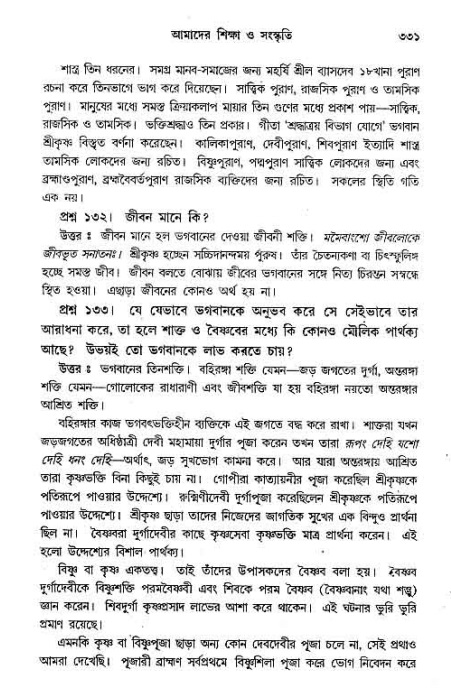 সনাতন ধর্মীয় প্রশ্নোত্তর-পৃষ্ঠা নং-৩৩১