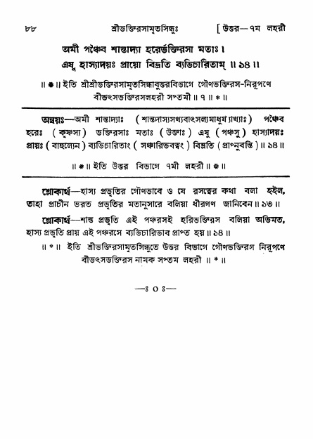 শ্রীভক্তিরসামৃতসিন্ধু _ উত্তর বিভাগ- পৃষ্ঠা নং- ৮৮