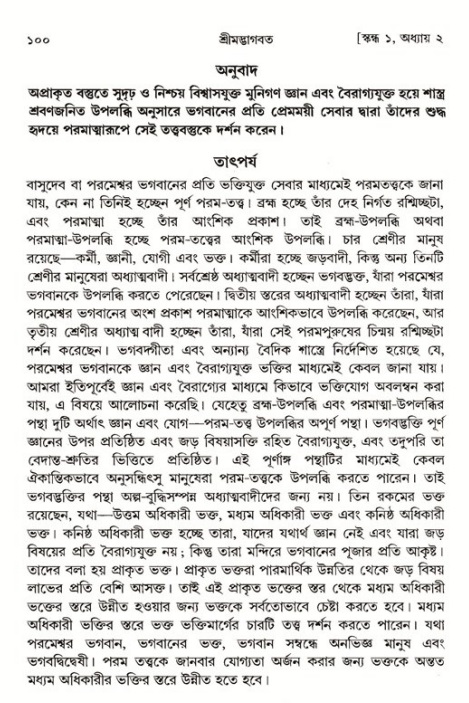  শ্রীমদ্ভাগবত, ১ম স্কন্ধ-পৃষ্ঠা নং- ১০০ 