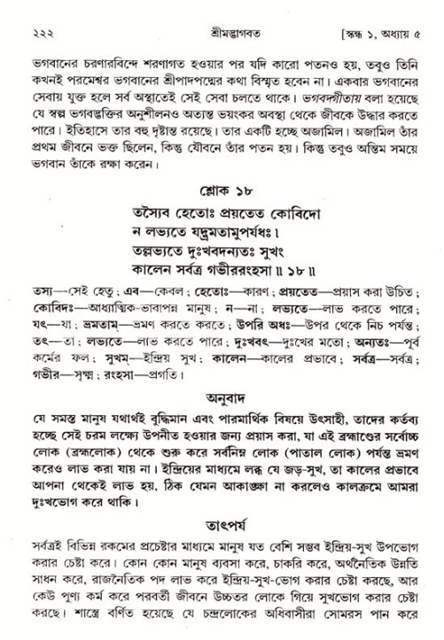 শ্রীমদ্ভাগবত, ১ম স্কন্ধ-পৃষ্ঠা নং- ২২২
