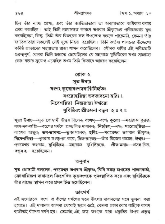 শ্রীমদ্ভাগবত, ১ম স্কন্ধ-পৃষ্ঠা নং- ৪৬৬