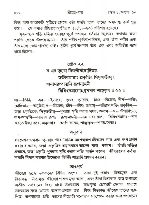 শ্রীমদ্ভাগবত, ১ম স্কন্ধ-পৃষ্ঠা নং- ৪৮৬