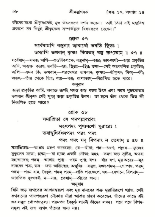  শ্রীমদ্ভাগবত, ১০ম স্কন্ধ-২য় ভাগ পৃষ্ঠা নং- ৫৮ 