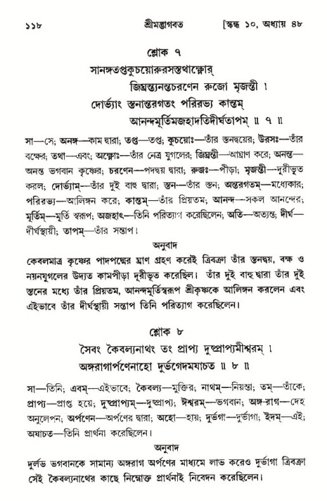  শ্রীমদ্ভাগবত, ১০ম স্কন্ধ-৩য় ভাগ, পৃষ্ঠা নং- ১১৮ 