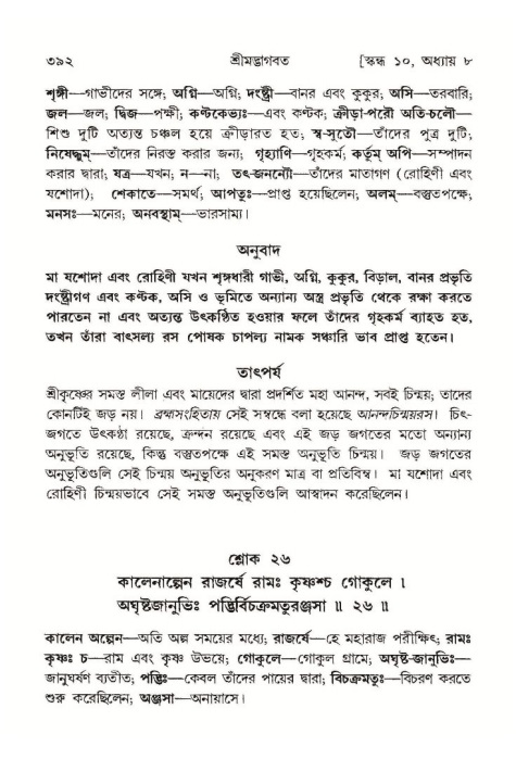 শ্রীমদ্ভাগবত, ১০ম স্কন্ধ-১ম ভাগ পৃষ্ঠা নং- ৩৯২