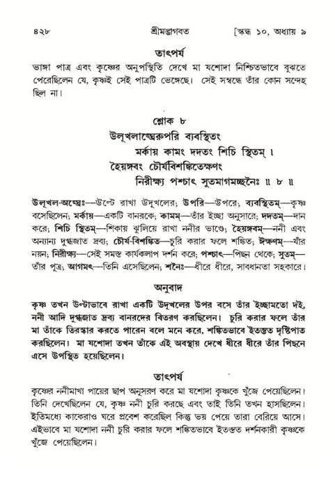 শ্রীমদ্ভাগবত, ১০ম স্কন্ধ-১ম ভাগ পৃষ্ঠা নং- ৪২৮