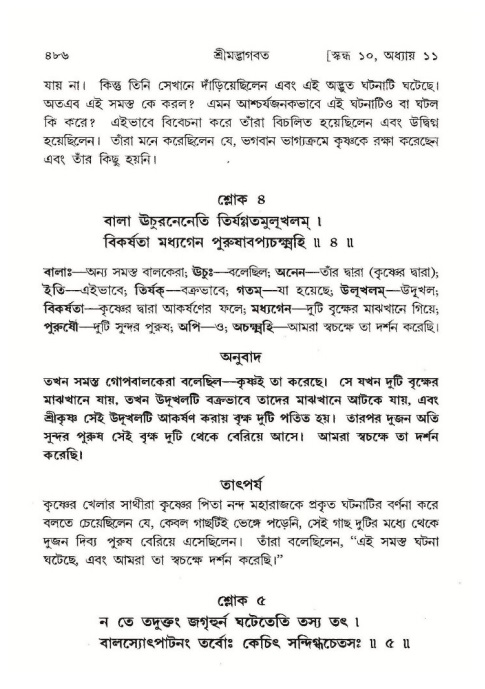 শ্রীমদ্ভাগবত, ১০ম স্কন্ধ-১ম ভাগ পৃষ্ঠা নং- ৪৮৬