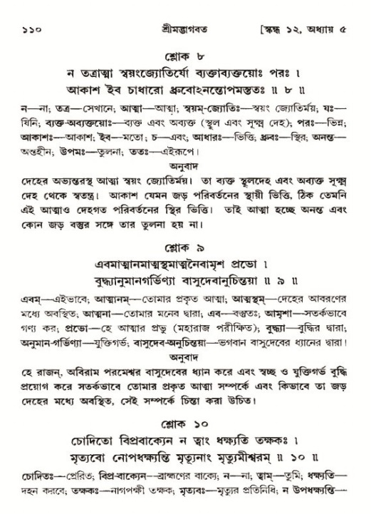  শ্রীমদ্ভাগবত, ১২শ স্কন্ধ- পৃষ্ঠা নং-১১০ 