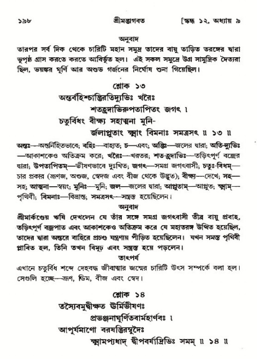  শ্রীমদ্ভাগবত, ১২শ স্কন্ধ- পৃষ্ঠা নং-১৯৮ 
