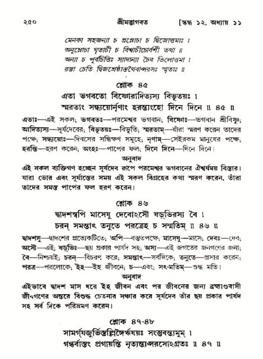 শ্রীমদ্ভাগবত, ১২শ স্কন্ধ- পৃষ্ঠা নং-২৫০