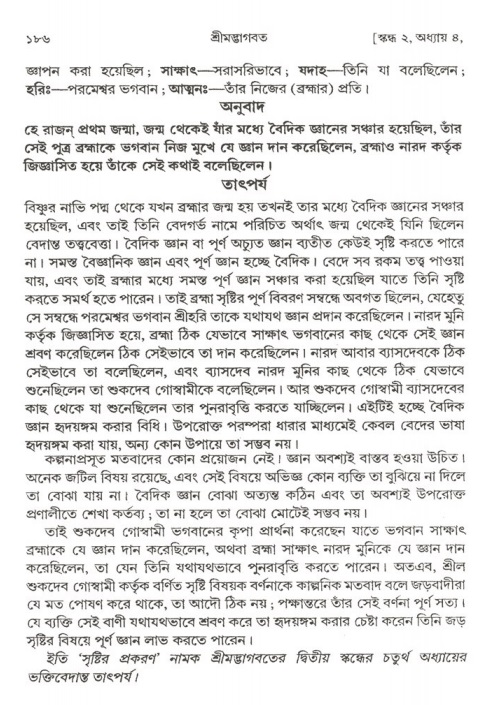  শ্রীমদ্ভাগবত, ২য় স্কন্ধ-পৃষ্ঠা নং- ১৮৬ 