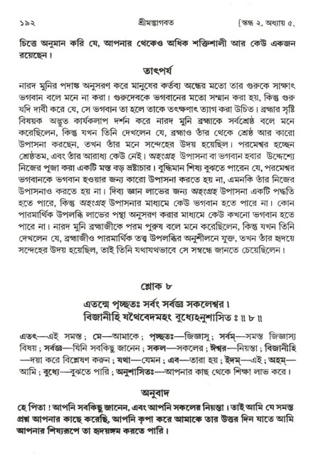  শ্রীমদ্ভাগবত, ২য় স্কন্ধ-পৃষ্ঠা নং- ১৯২ 