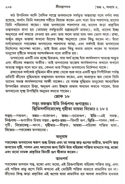  শ্রীমদ্ভাগবত, ২য় স্কন্ধ-পৃষ্ঠা নং- ২০৪ 
