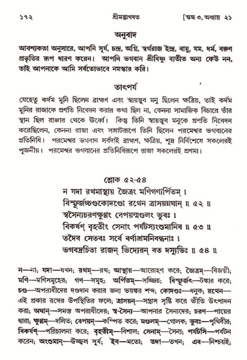  শ্রীমদ্ভাগবত, ৩য় স্কন্ধ-২য় ভাগ পৃষ্ঠা নং- ১৭২ 