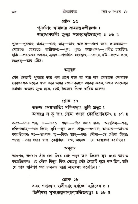  শ্রীমদ্ভাগবত, ৩য় স্কন্ধ-২য় ভাগ পৃষ্ঠা নং- ৩৮ 