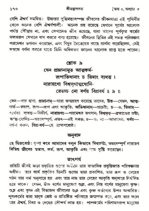  শ্রীমদ্ভাগবত, ৩য় স্কন্ধ-পৃষ্ঠা নং- ১৭০ 