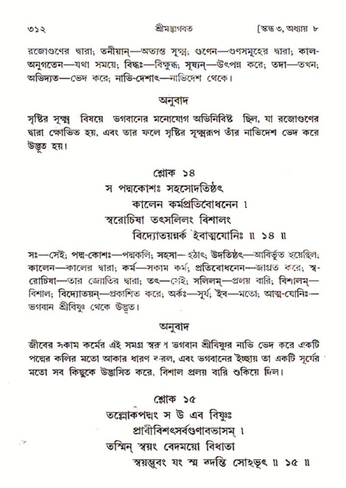 শ্রীমদ্ভাগবত, ৩য় স্কন্ধ ১ম ভাগ-পৃষ্ঠা নং- ৩১২