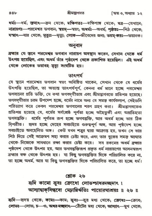 শ্রীমদ্ভাগবত, ৩য় স্কন্ধ ১ম ভাগ-পৃষ্ঠা নং- ৪৪৮