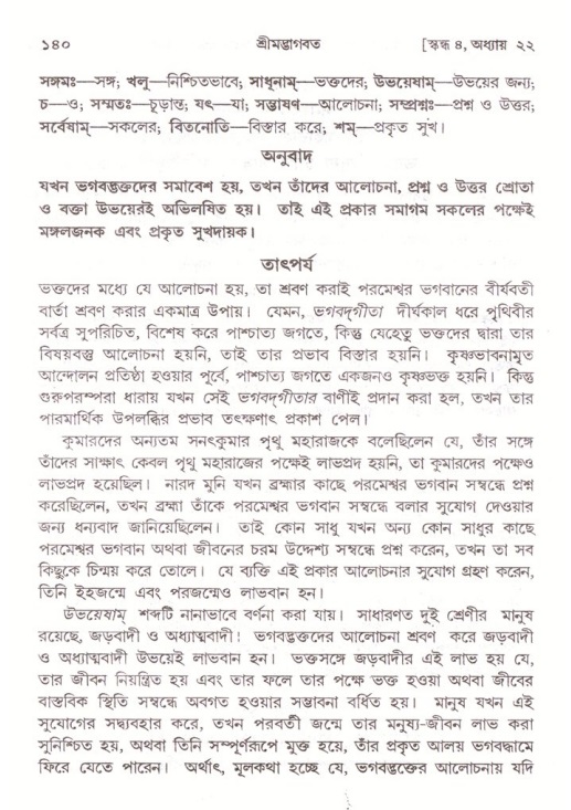  শ্রীমদ্ভাগবত, ৪র্থ স্কন্ধ- ২য় ভাগ, পৃষ্ঠা নং- ১৪০ 