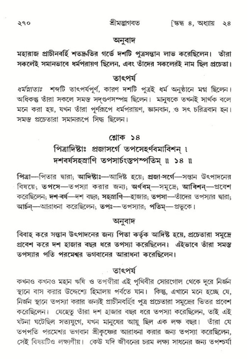 শ্রীমদ্ভাগবত, ৪র্থ স্কন্ধ- ২য় ভাগ, পৃষ্ঠা নং- ২৭০