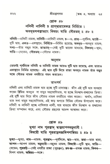 শ্রীমদ্ভাগবত, ৪র্থ স্কন্ধ- ২য় ভাগ, পৃষ্ঠা নং- ৪২২