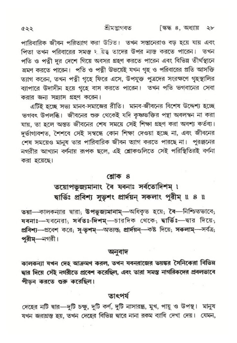 শ্রীমদ্ভাগবত, ৪র্থ স্কন্ধ- ২য় ভাগ, পৃষ্ঠা নং- ৫২২