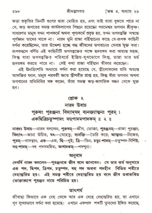 শ্রীমদ্ভাগবত, ৪র্থ স্কন্ধ- ২য় ভাগ, পৃষ্ঠা নং- ৫৯৮