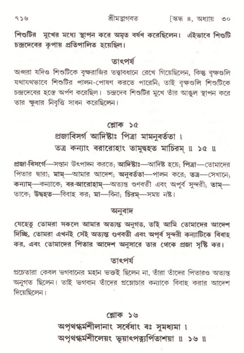 শ্রীমদ্ভাগবত, ৪র্থ স্কন্ধ- ২য় ভাগ, পৃষ্ঠা নং- ৭১৬