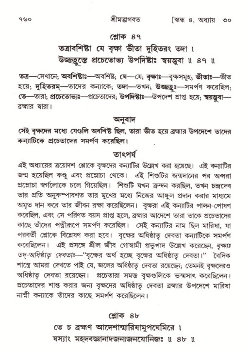 শ্রীমদ্ভাগবত, ৪র্থ স্কন্ধ- ২য় ভাগ, পৃষ্ঠা নং- ৭৬০