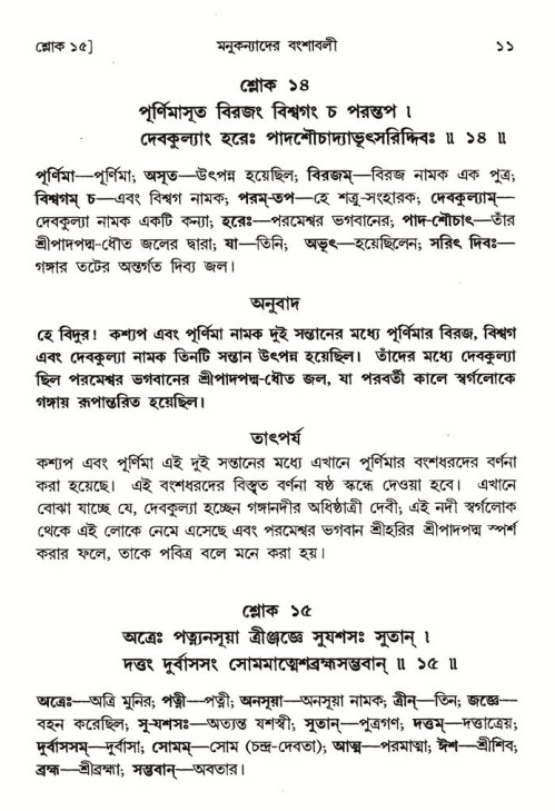 শ্রীমদ্ভাগবত, ৪র্থ স্কন্ধ, ১ম ভাগ, পৃষ্ঠা নং- ১১ 