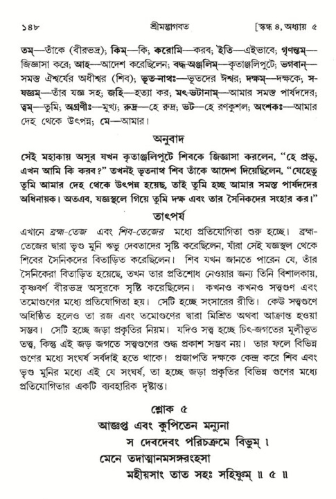  শ্রীমদ্ভাগবত, ৪র্থ স্কন্ধ- ১ম ভাগ, পৃষ্ঠা নং- ১৪৮ 