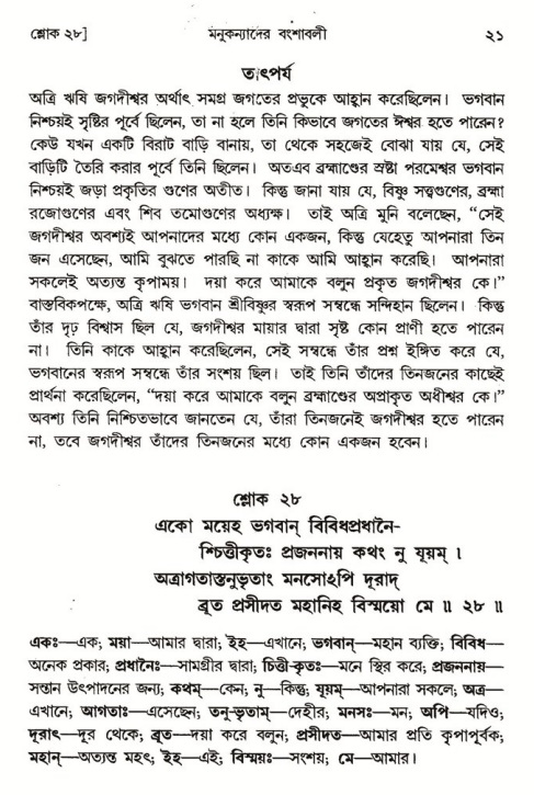  শ্রীমদ্ভাগবত, ৪র্থ স্কন্ধ- ১ম ভাগ, পৃষ্ঠা নং- ২১ 