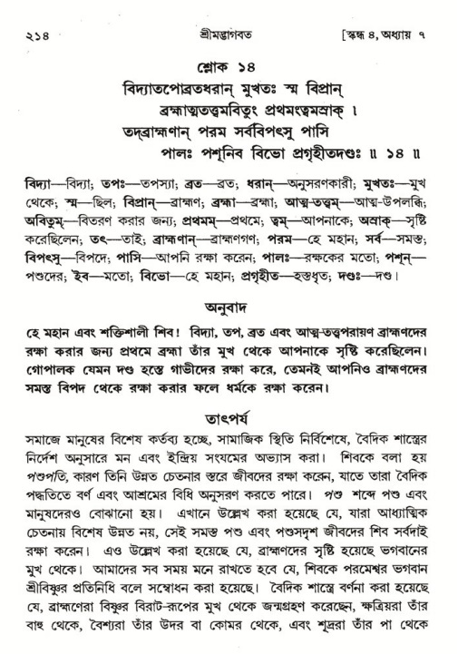 শ্রীমদ্ভাগবত, ৪র্থ স্কন্ধ- ১ম ভাগ, পৃষ্ঠা নং- ২১৪