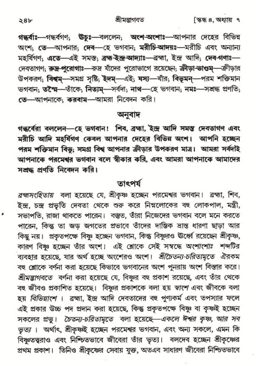 শ্রীমদ্ভাগবত, ৪র্থ স্কন্ধ- ১ম ভাগ, পৃষ্ঠা নং- ২৪৮
