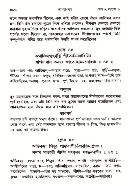 শ্রীমদ্ভাগবত, ৪র্থ স্কন্ধ- ১ম ভাগ, পৃষ্ঠা নং- ৩৯৬