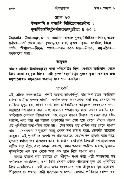 শ্রীমদ্ভাগবত, ৪র্থ স্কন্ধ- ১ম ভাগ, পৃষ্ঠা নং- ৪০৮