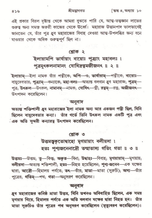 শ্রীমদ্ভাগবত, ৪র্থ স্কন্ধ- ১ম ভাগ, পৃষ্ঠা নং- ৪১৬