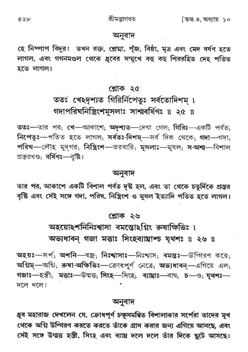 শ্রীমদ্ভাগবত, ৪র্থ স্কন্ধ- ১ম ভাগ, পৃষ্ঠা নং- ৪২৮
