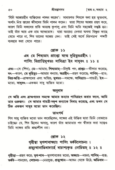  শ্রীমদ্ভাগবত, ৪র্থ স্কন্ধ- ১ম ভাগ, পৃষ্ঠা নং- ৫০ 