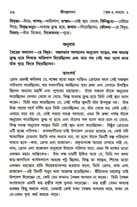  শ্রীমদ্ভাগবত, ৪র্থ স্কন্ধ- ১ম ভাগ, পৃষ্ঠা নং- ৫৬ 