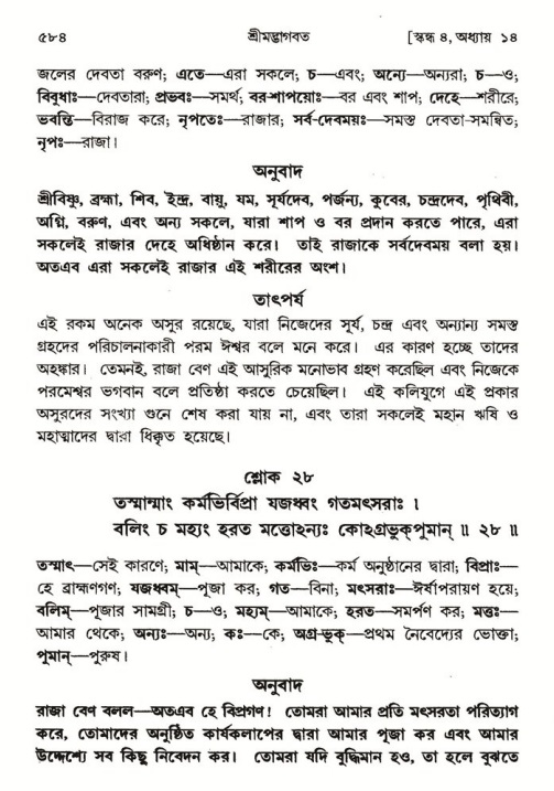 শ্রীমদ্ভাগবত, ৪র্থ স্কন্ধ- ১ম ভাগ, পৃষ্ঠা নং- ৫৮৪