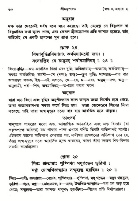  শ্রীমদ্ভাগবত, ৪র্থ স্কন্ধ- ১ম ভাগ, পৃষ্ঠা নং- ৬০ 