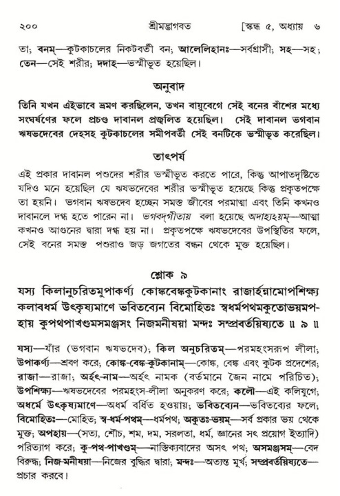 শ্রীমদ্ভাগবত, ৫ম স্কন্ধ-পৃষ্ঠা নং- ২০০
