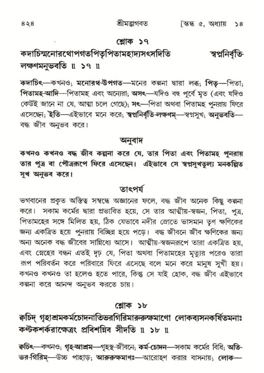 শ্রীমদ্ভাগবত, ৫ম স্কন্ধ-পৃষ্ঠা নং- ৪২৪