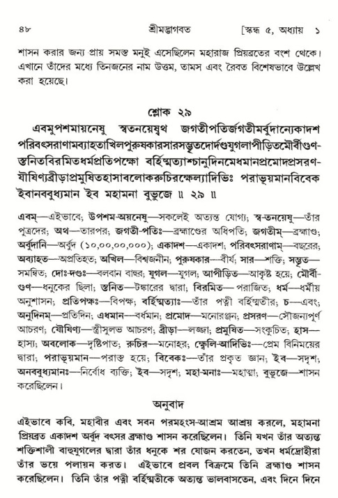  শ্রীমদ্ভাগবত, ৫ম স্কন্ধ-পৃষ্ঠা নং- ৪৮ 