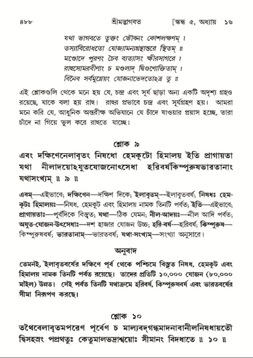 শ্রীমদ্ভাগবত, ৫ম স্কন্ধ-পৃষ্ঠা নং- ৪৮৮